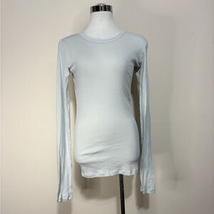 Haikure Women's “Ava Fine Rib” Long Sleeve Top - Light Gray